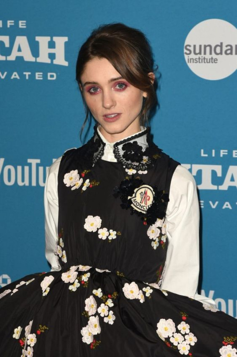 fashion accessory, celebrity style, fashion model, natalia dyer, formal wear, black vest