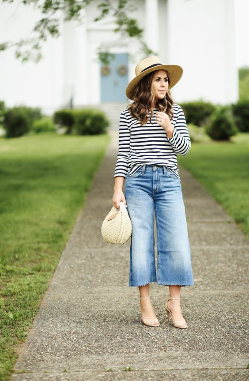 blue striped pants