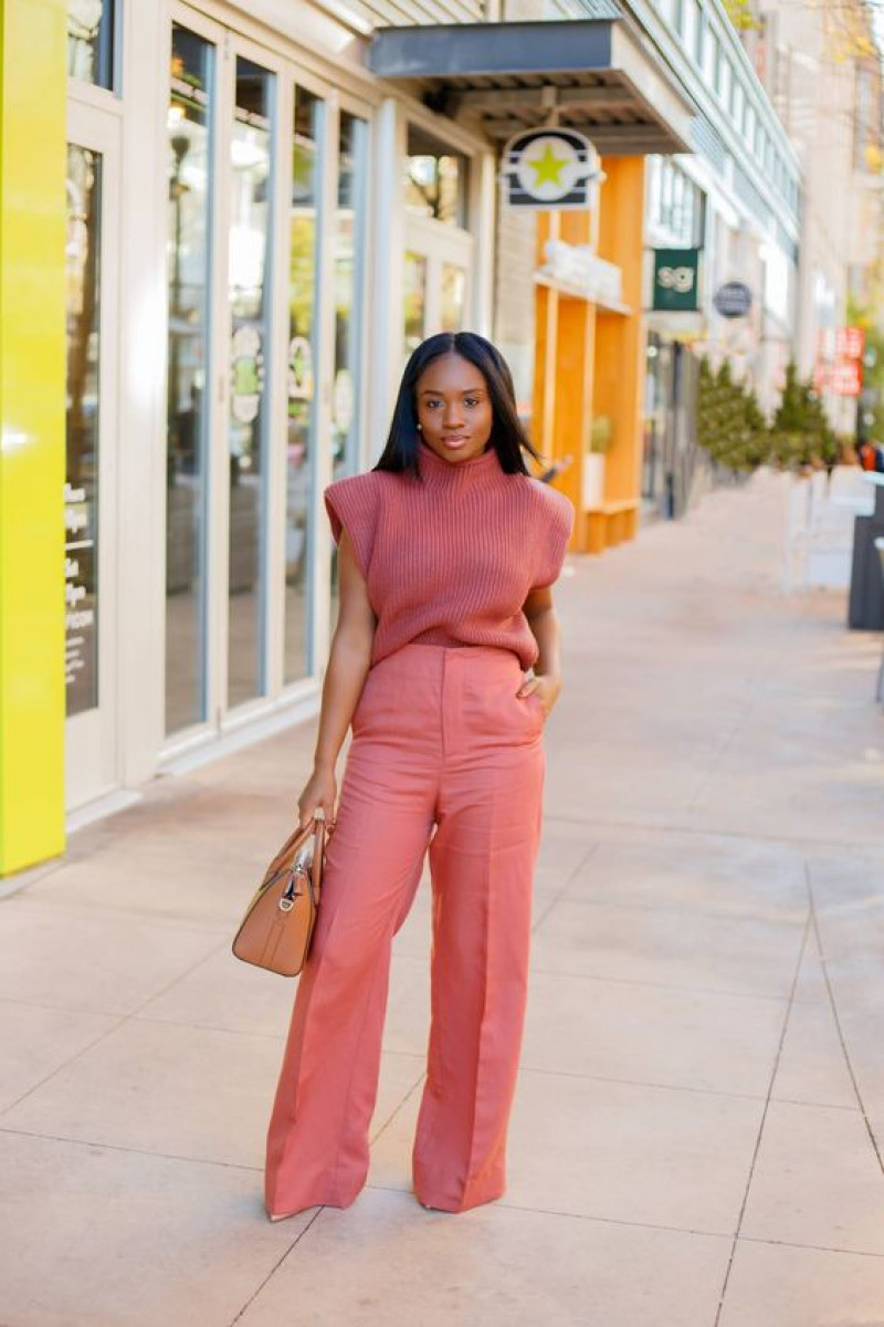 bright coral pants