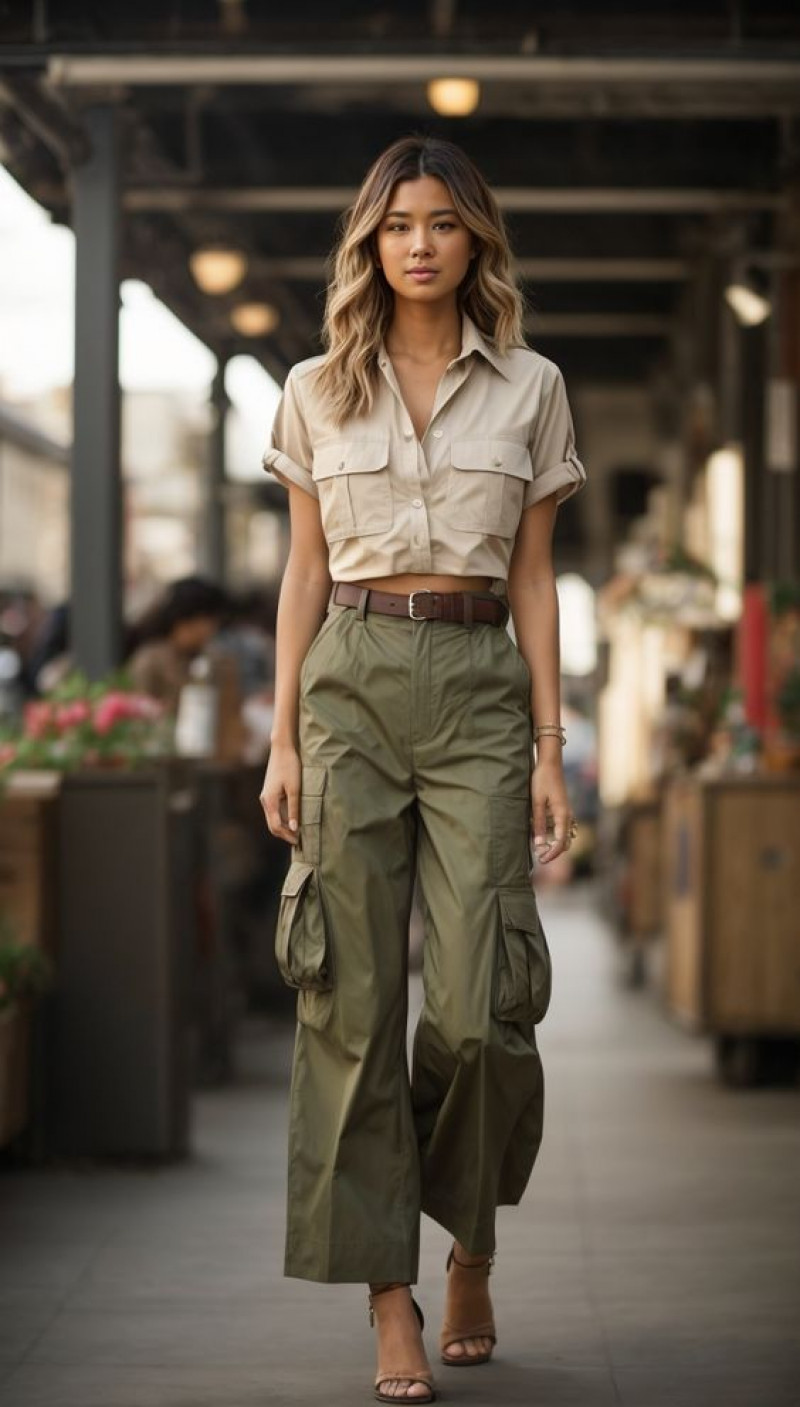 green cargo pants outfit ideas