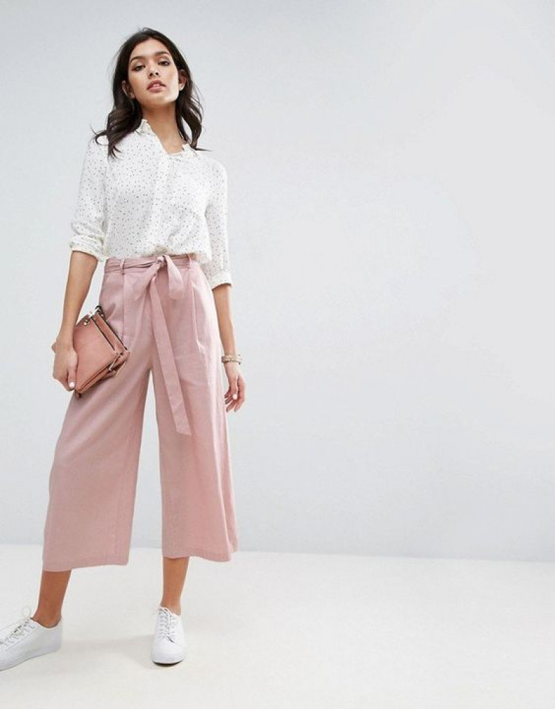 day dress, crop top, pink formal trouser, white blouse, white sneaker, pink square pants outfit ideas, prom dresses, formal wear