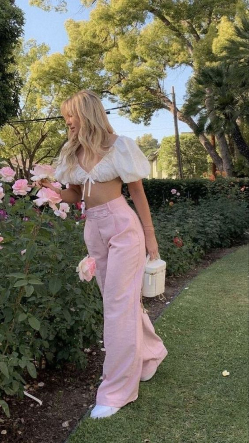 Pastel Pants and White Top