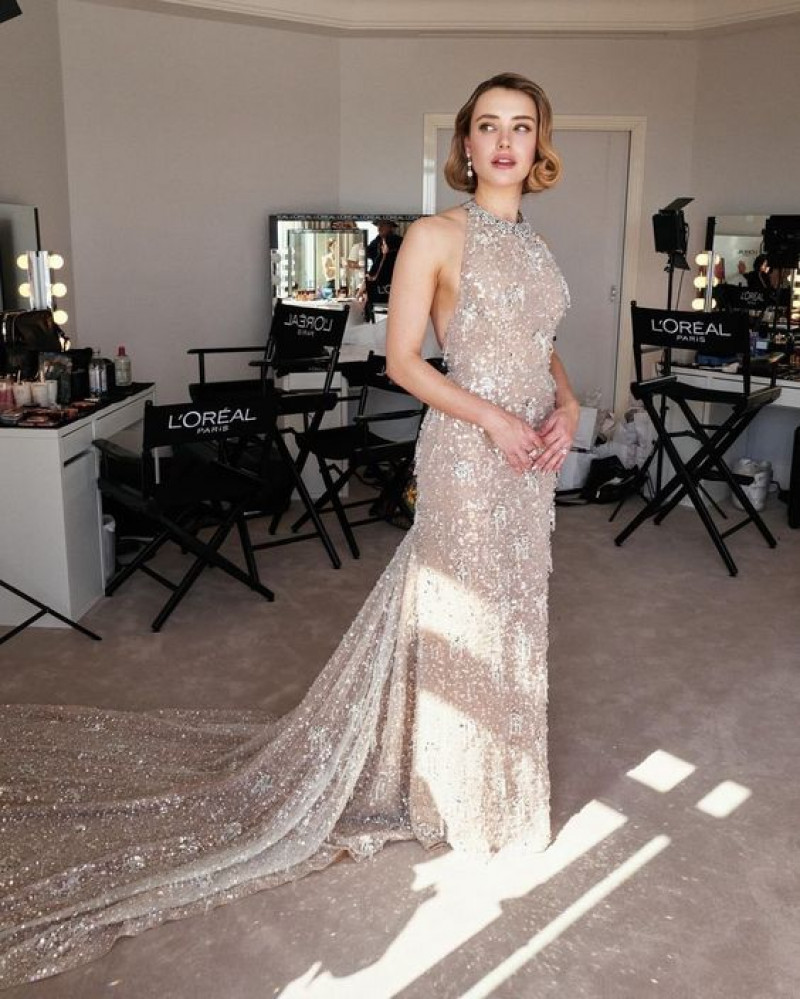 gown, 2023 cannes film festival, katherine langford, bridal party dress, wedding dress