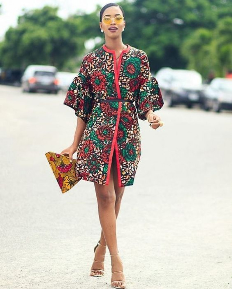 flower print chitenge dress