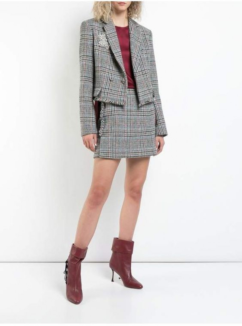 Outfits With Tweed Wrap Skirt