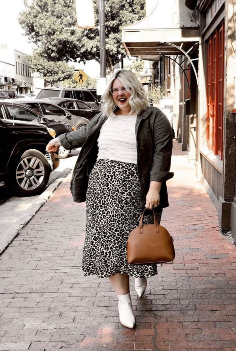 snapshot, grey parka coat, a-line skirt skirt, white casual boot chelsea and ankle boot