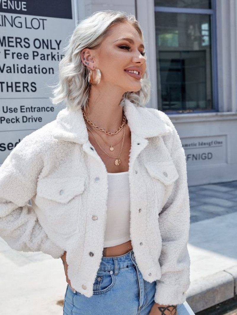 white casual jacket