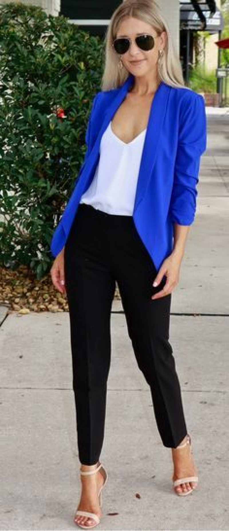 Blue Blazer Outfit Women