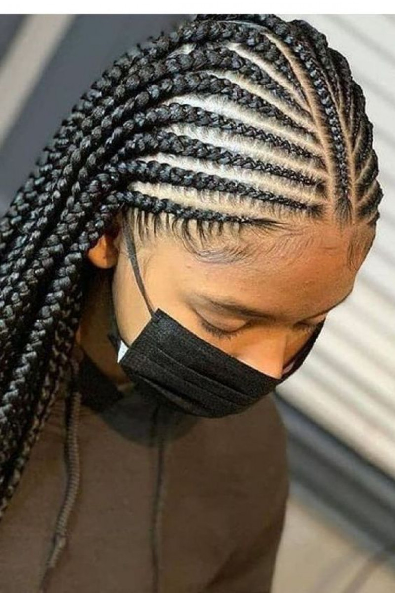 thick cornrow braids