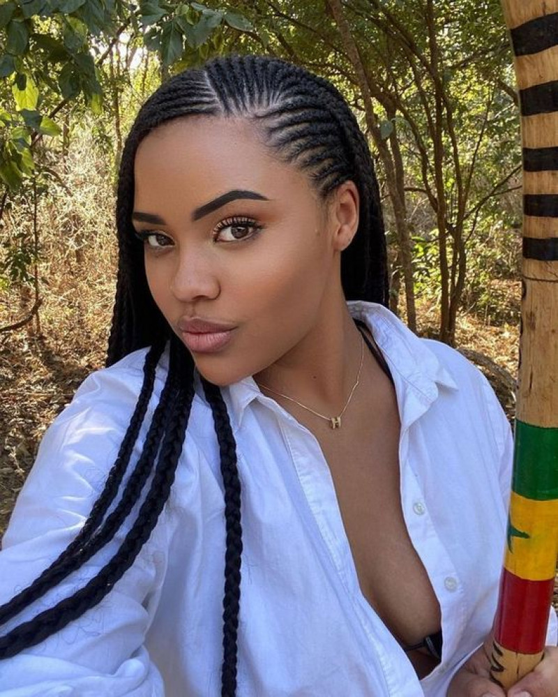 cornrow braids with half-up, half-down