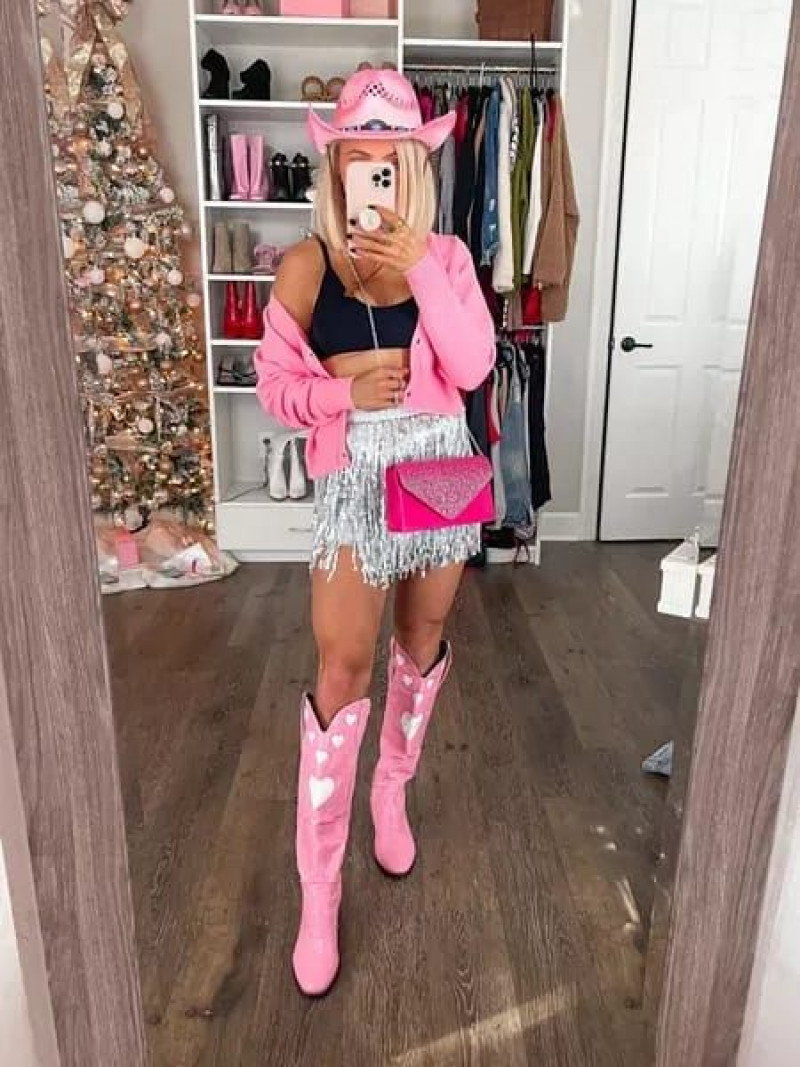 pink ladies high boot