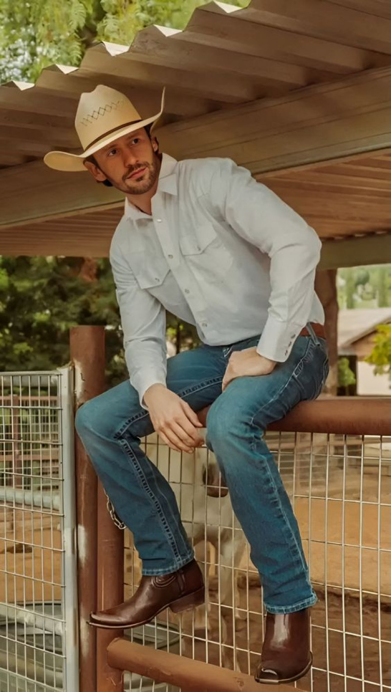 Plain White Shirt styled with Brown Boots