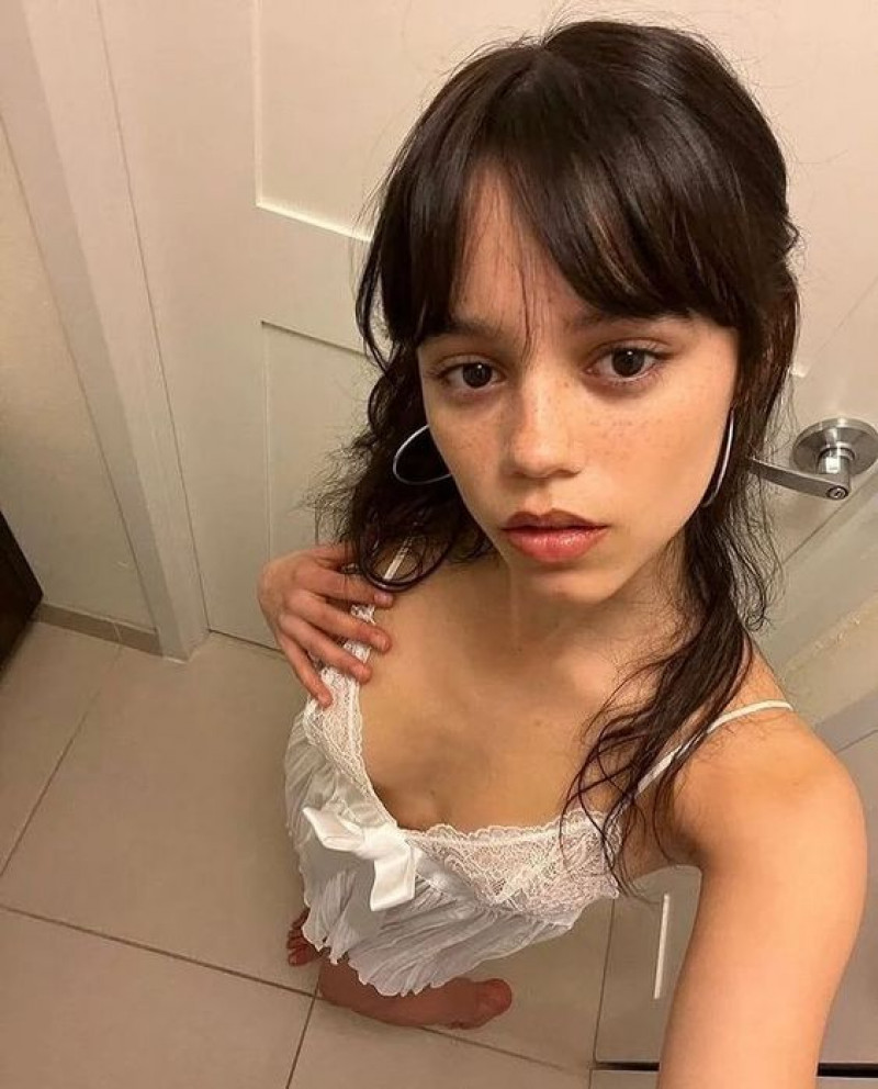 Jenna Ortega satin slip dress