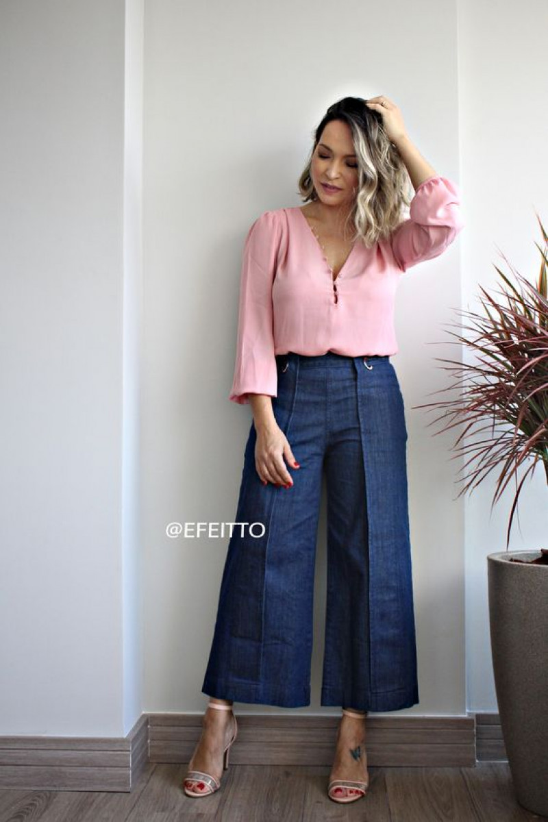 jeans, blue formal trouser, pink blouse, beige sandal