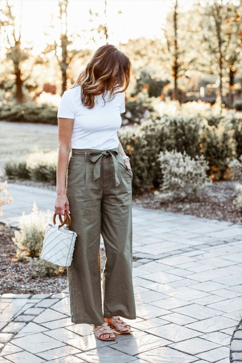 linen pants outfit women